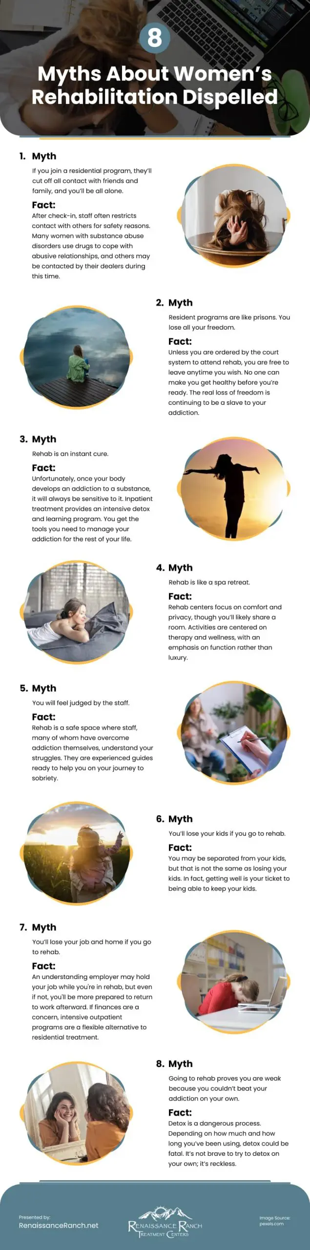 8 Myths About Women’s Rehabilitation Dispelled Infographic
