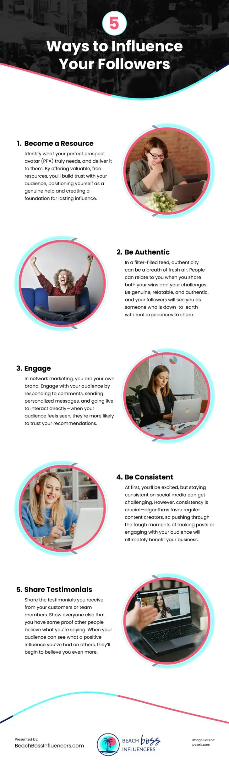 5 Ways to Influence Your Followers Infographic