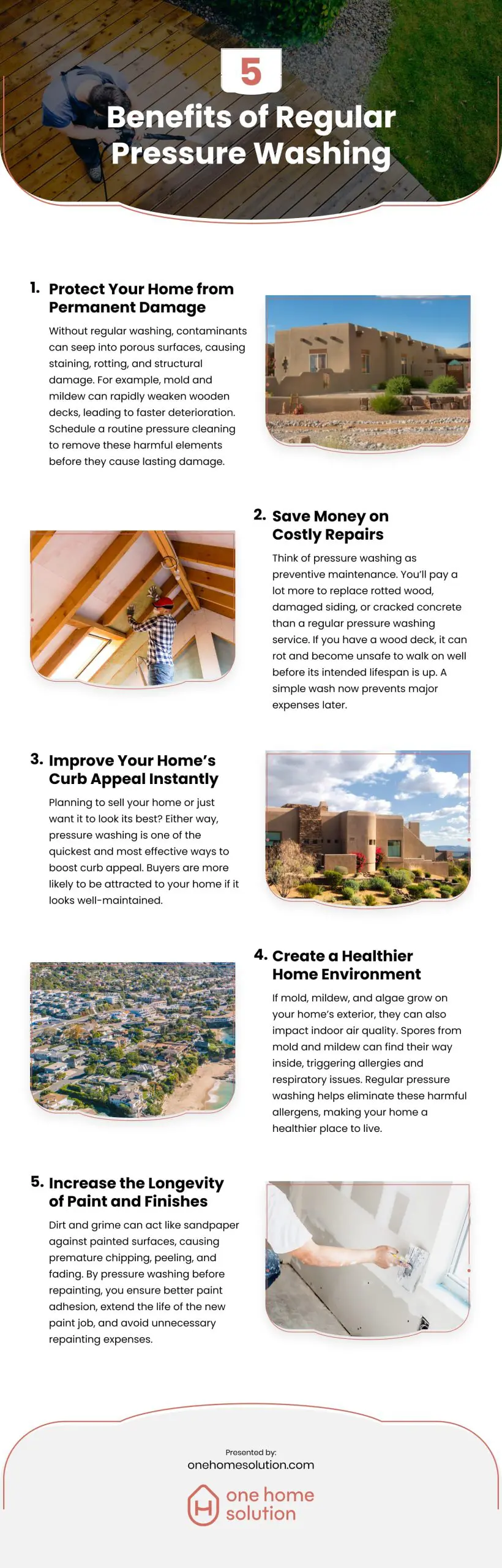 5 Benefits of Regular Pressure Washing Infographic
