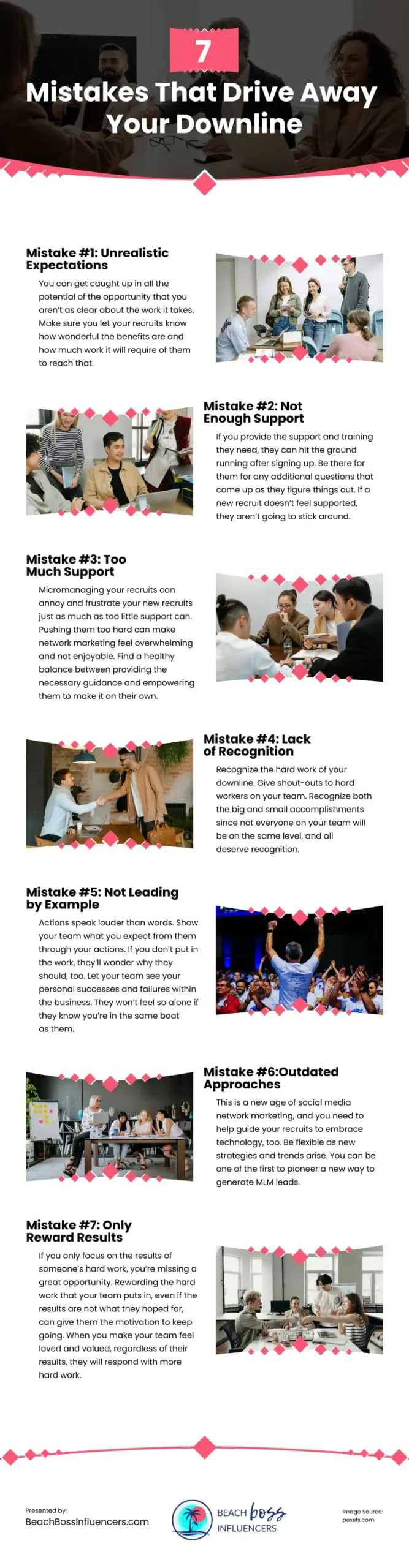 7 Mistakes That Drive Away Your Downline Infographic