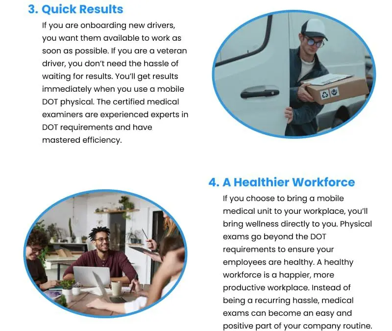 6 Benefits of Mobile DOT Physicals