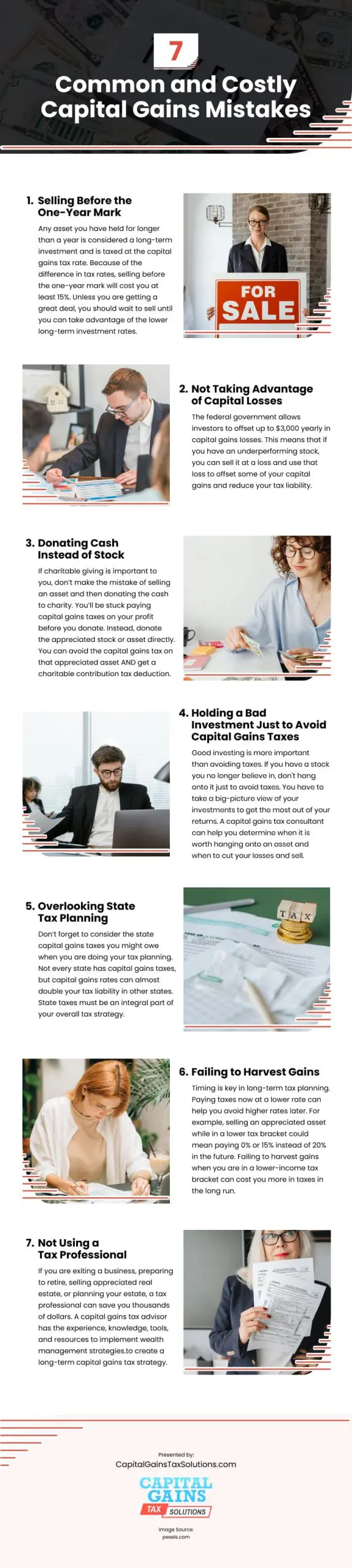 7 Common and Costly Capital Gains Mistakes 7 Common and Costly Capital Gains Mistakes Infographic