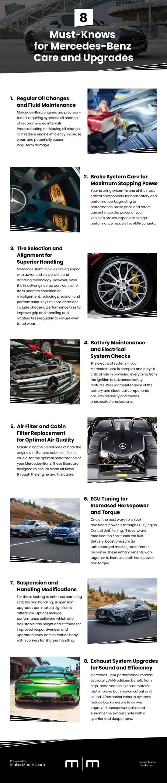8 Must-Knows for Mercedes-Benz Care and Upgrades Infographic