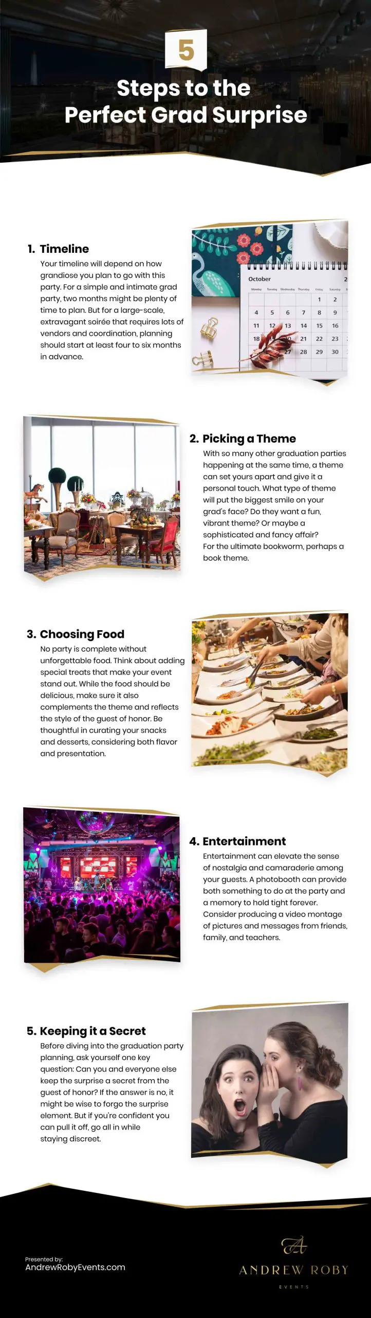 5 Steps to the Perfect Grad Surprise Infographic