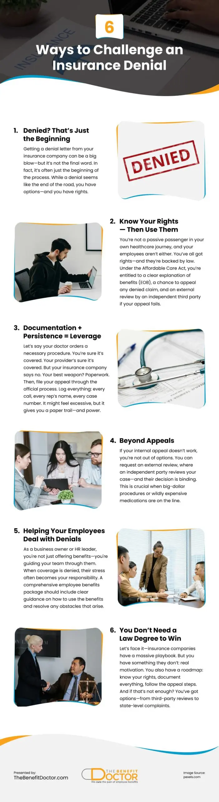 6 Ways to Challenge an Insurance Denial Infographic