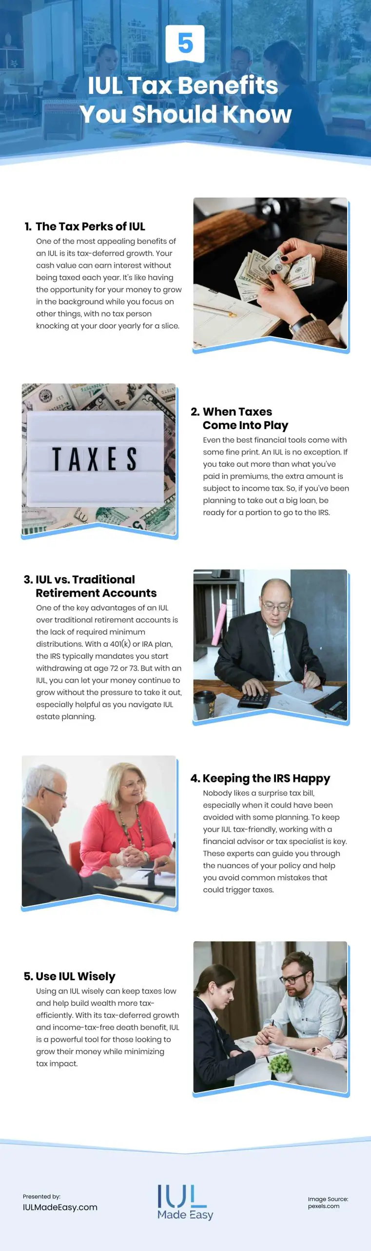 5 IUL Tax Benefits You Should Know Infographic
