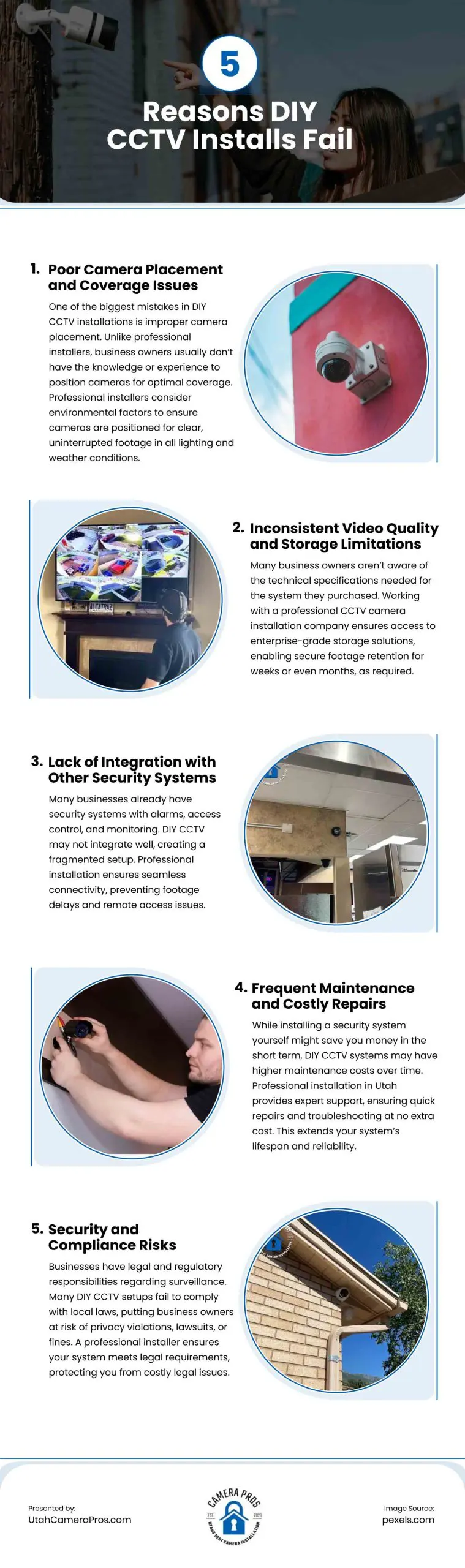 5 Reasons DIY CCTV Installs Fail 5 Reasons DIY CCTV Installs Fail Infographic
