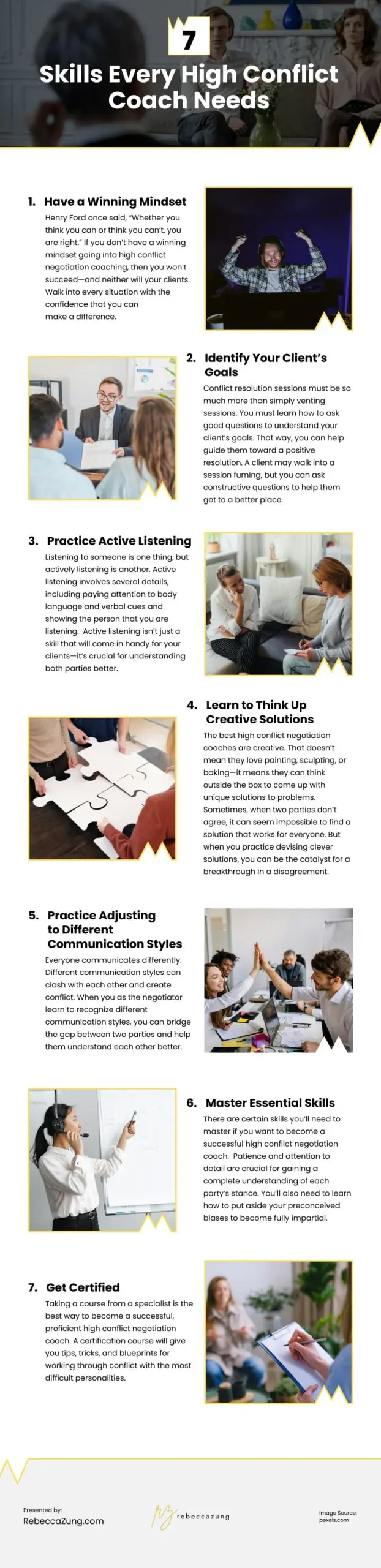 7 Skills Every High Conflict Coach Needs Infographic