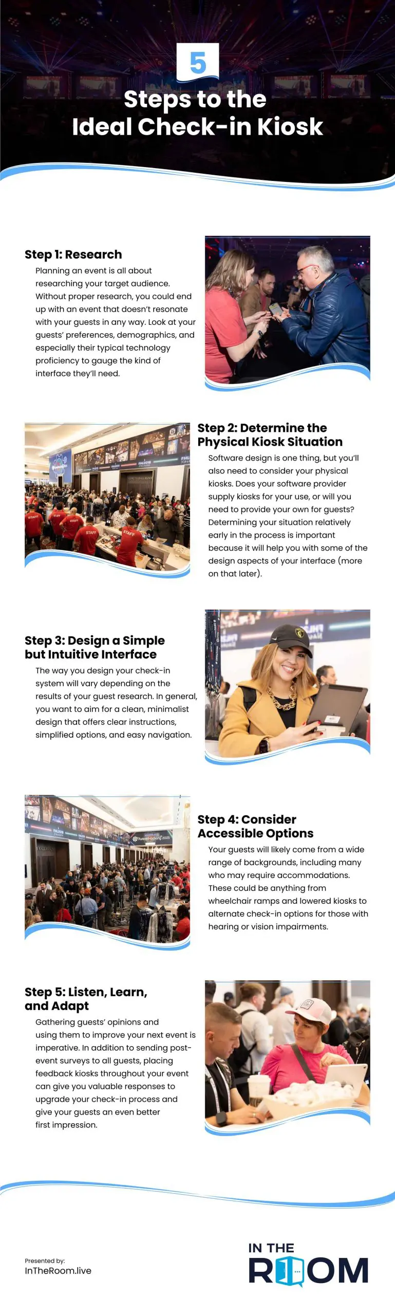 5 Steps to the Ideal Check-in Kiosk 5 Steps to the Ideal Check-in Kiosk Infographic
