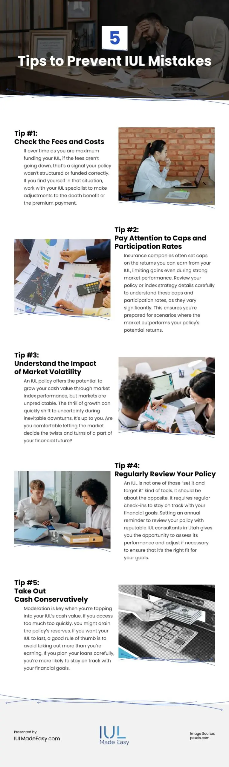 5 Tips to Prevent IUL Mistakes Infographic