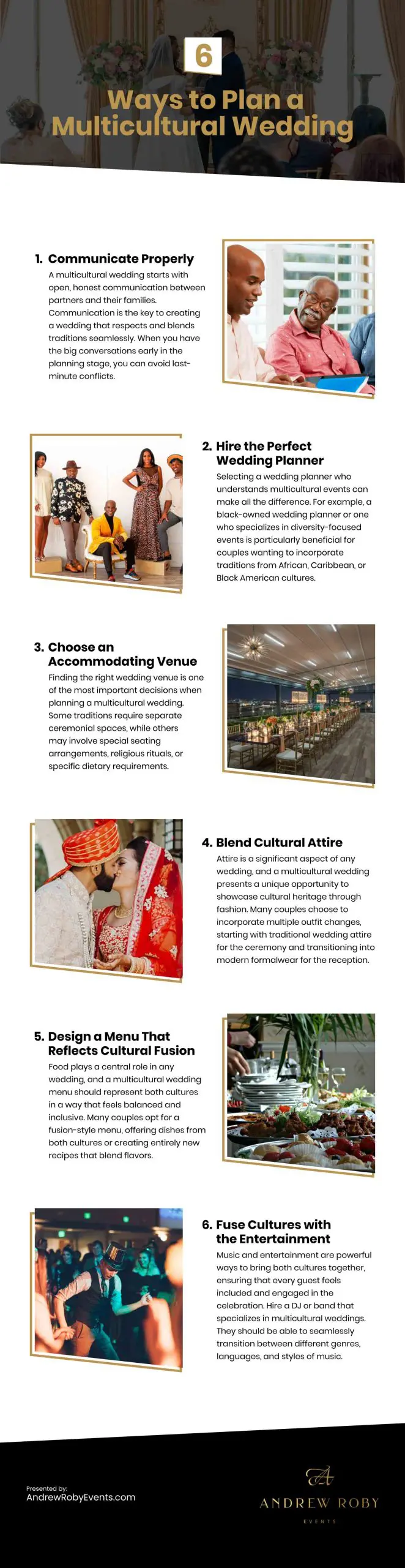6 Ways to Plan a Multicultural Wedding Infographic