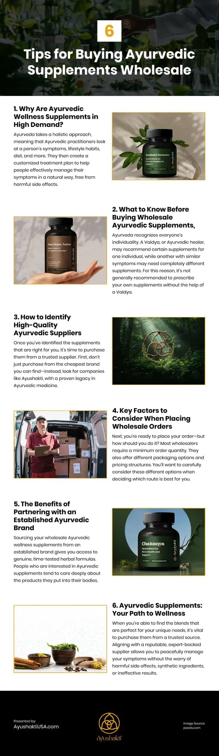 6 Tips for Buying Ayurvedic Supplements Wholesale Infographic