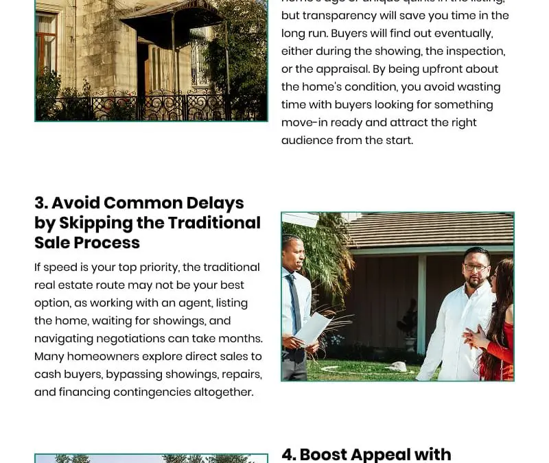 5 Tips to Sell Your Old House Fast