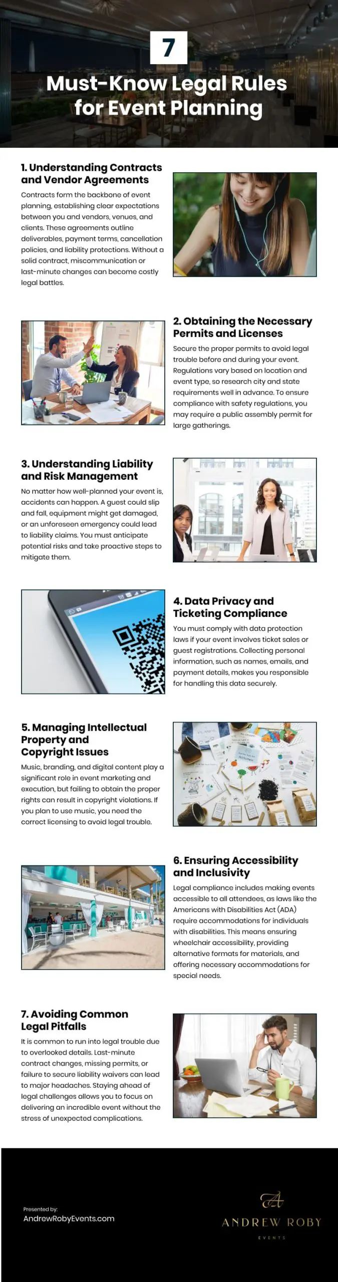 7 Must-Know Legal Rules for Event Planning Infographic