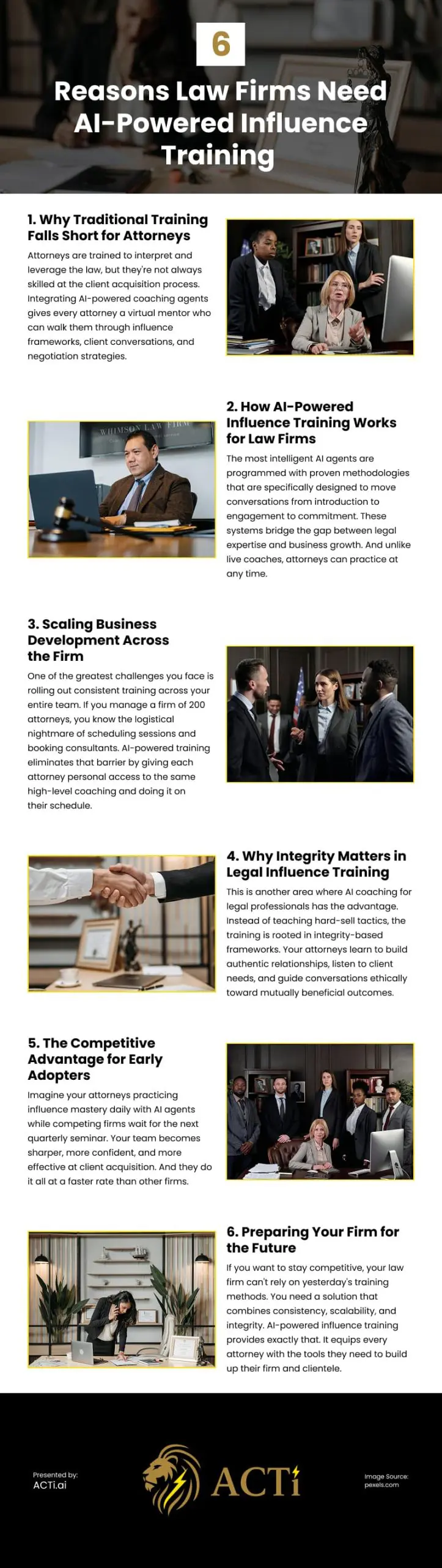 6 Reasons Law Firms Need AI-Powered Influence Training Infographic
