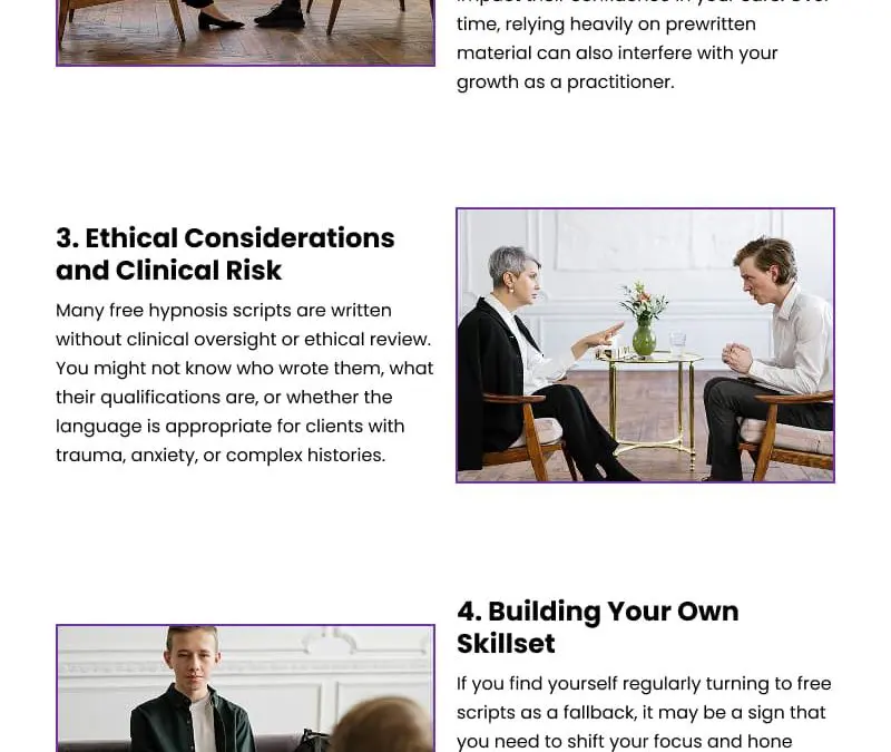 5 Risks of Free Hypnotherapy Scripts