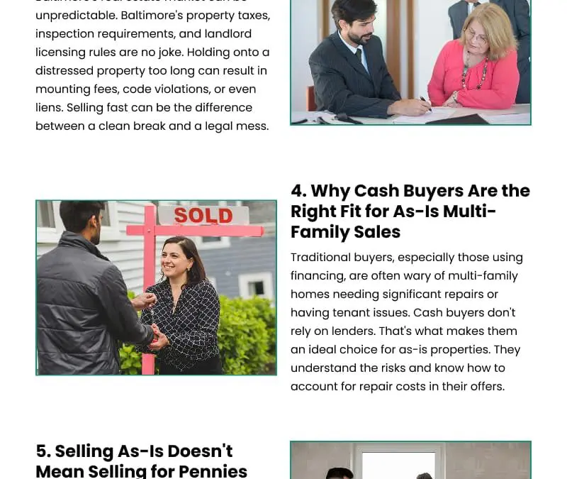 7 Tips for Selling Multi-Family Properties As-Is in Baltimore