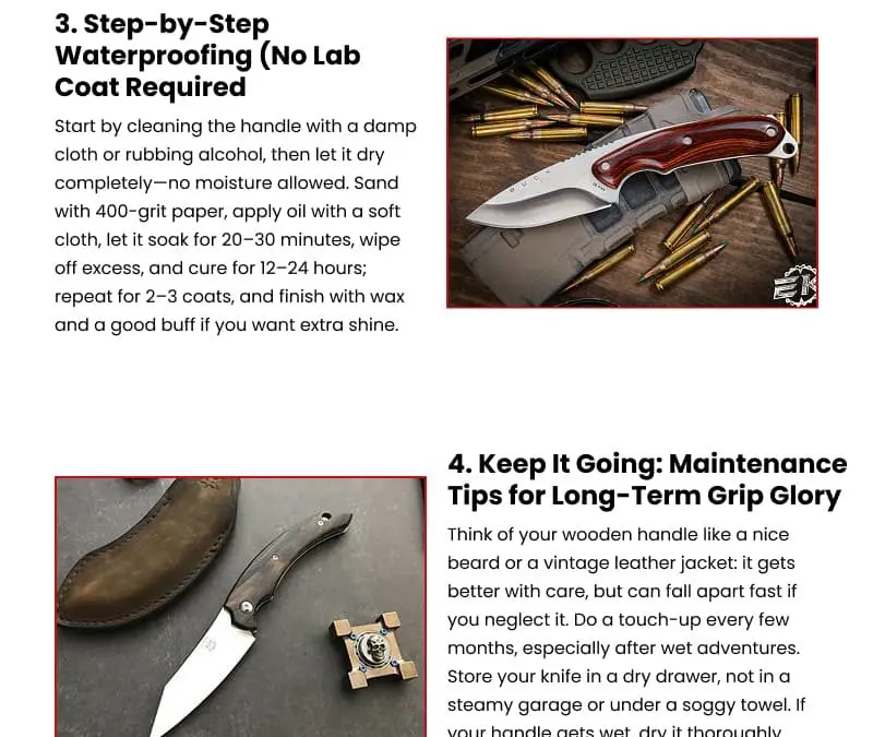 6 Tips for Waterproofing Wooden Knife Handles