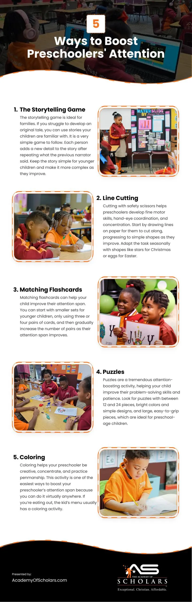 5 Ways to Boost Preschoolers Attention Infographic