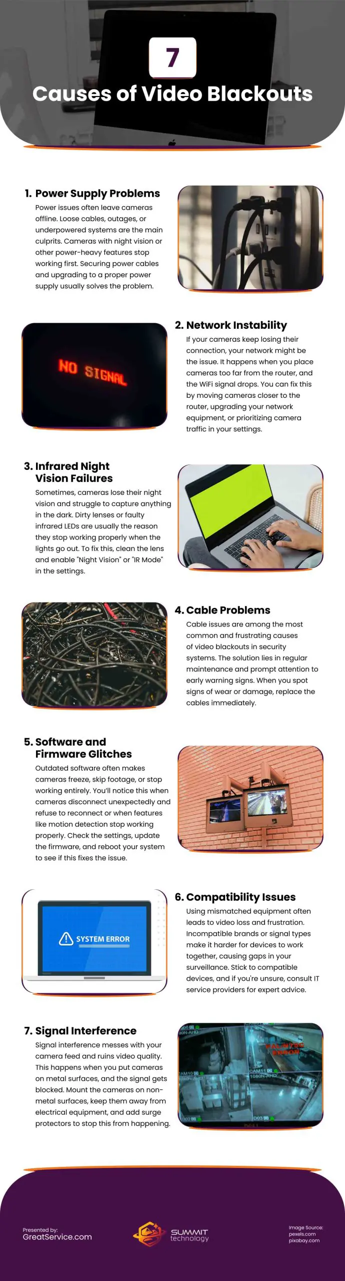 7 Causes of Video Blackouts Infographic