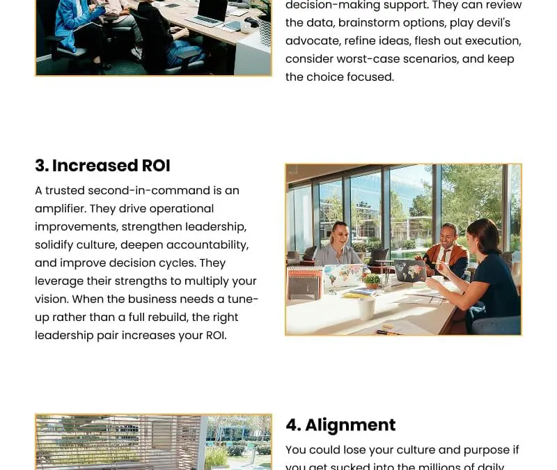 5 Reasons CEOs Need a Trusted Second-in-Command
