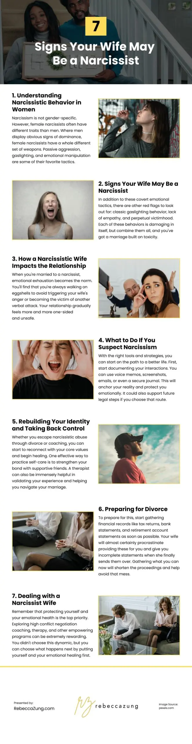 7 Signs Your Wife May Be a Narcissist 7 Signs Your Wife May Be a Narcissist Infographic