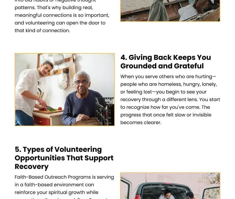 7 Sobriety Boosts from Volunteering