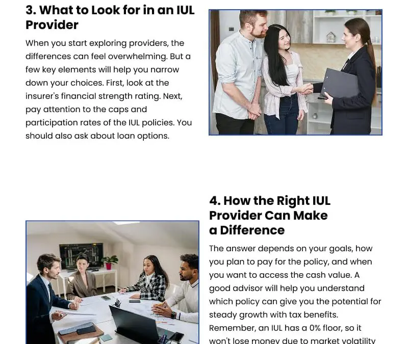 6 Tips for Choosing the Best IUL Insurance Policy