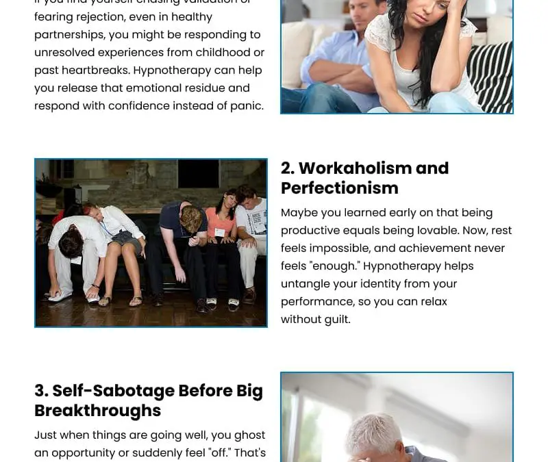 3 Unresolved Patterns Hypnotherapy Can Help You Break