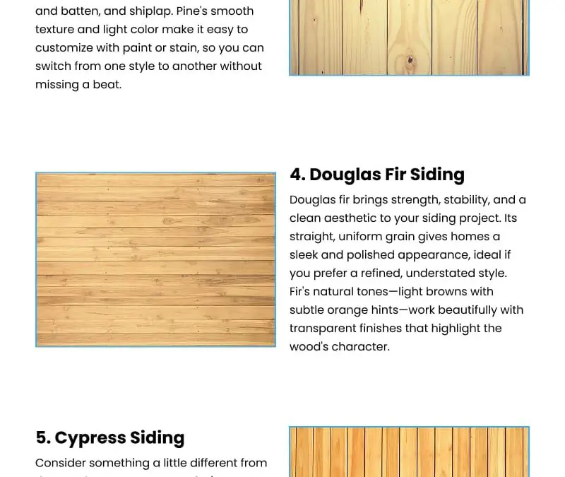 7 Varieties of Wood Siding