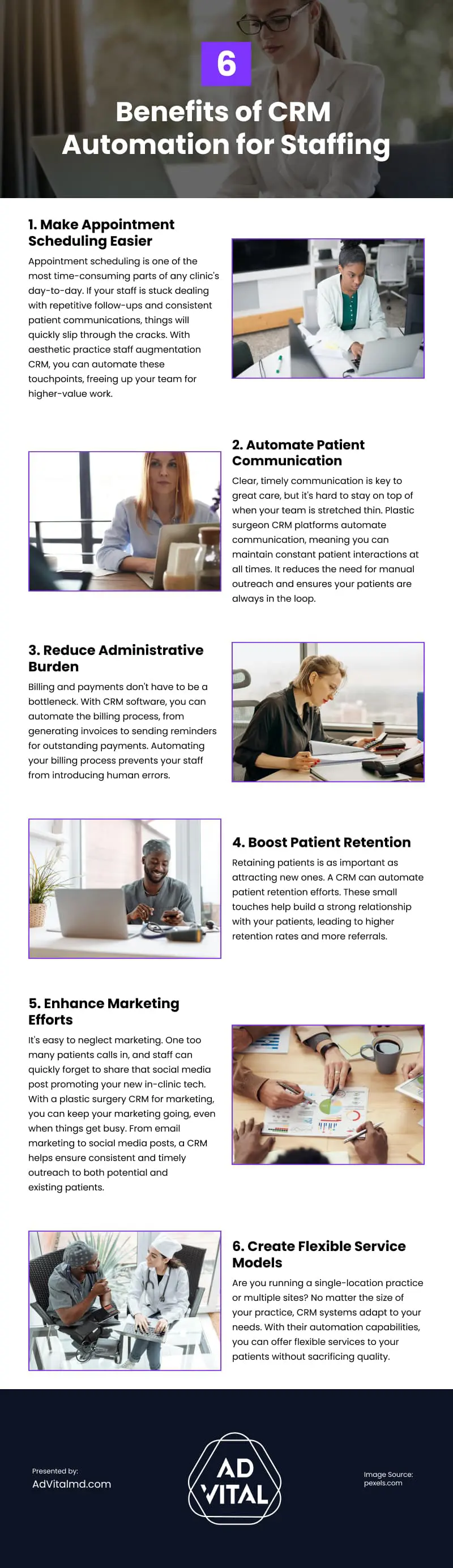 6 Benefits of CRM Automation for Staffing Infographic 6 Benefits of CRM Automation for Staffing Infographic