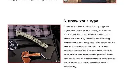 11 Essentials for Selecting a Camping Axe