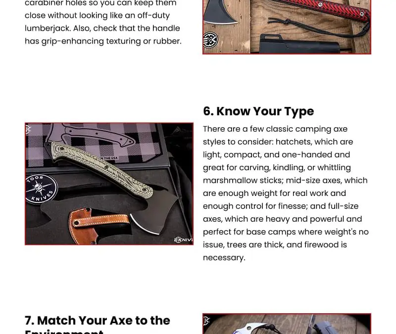 11 Essentials for Selecting a Camping Axe
