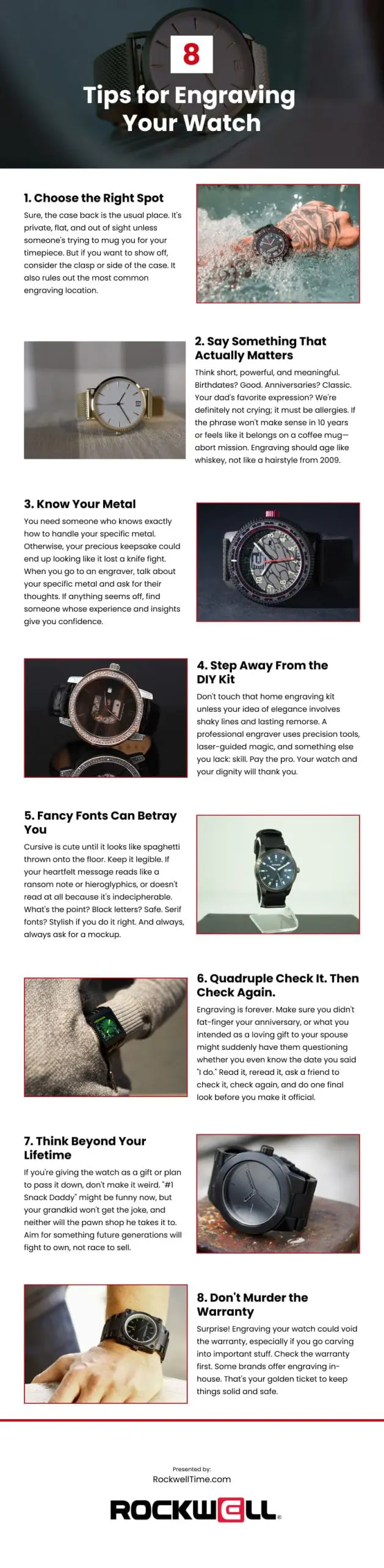 8 Tips for Engraving Your Watch 8 Tips for Engraving Your Watch Infographic