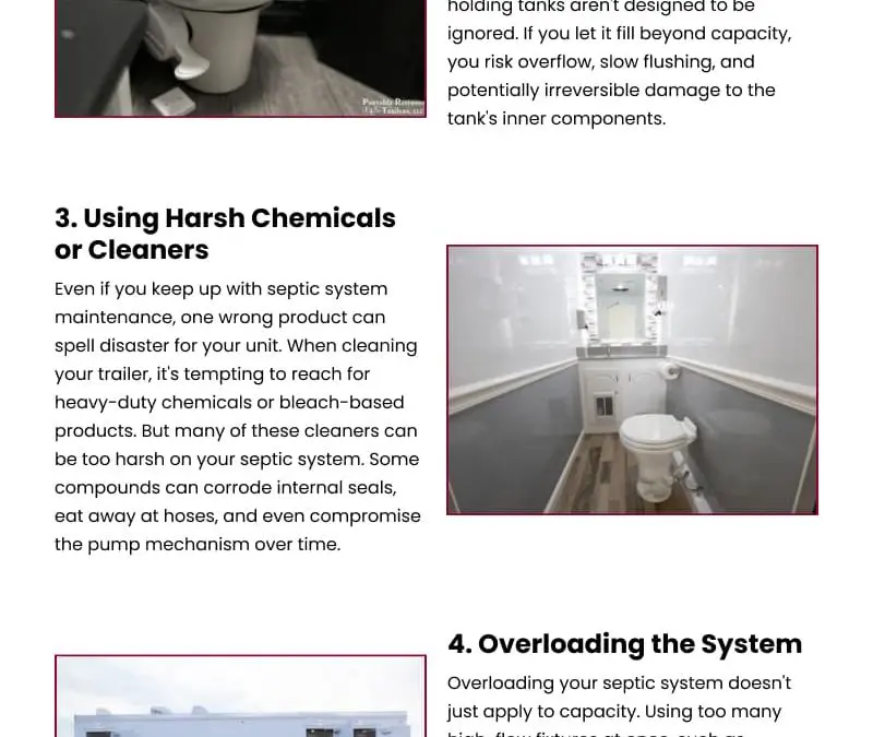 5 Costly Septic Blunders in Restroom Trailers