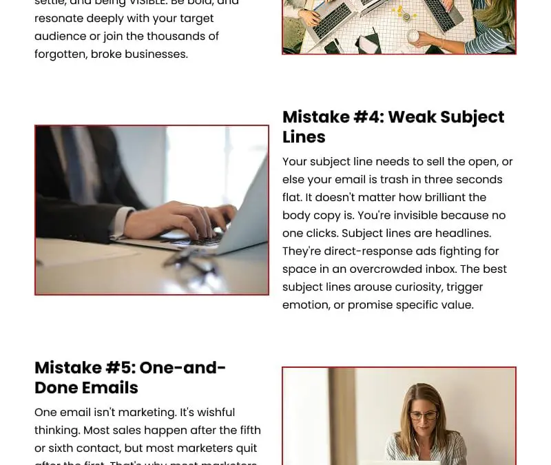 7 Direct Email Marketing Blunders