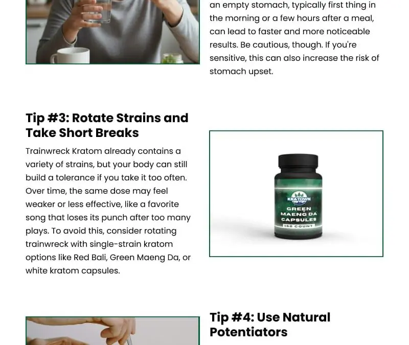 5 Ways to Boost Trainwreck Kratom’s Effects