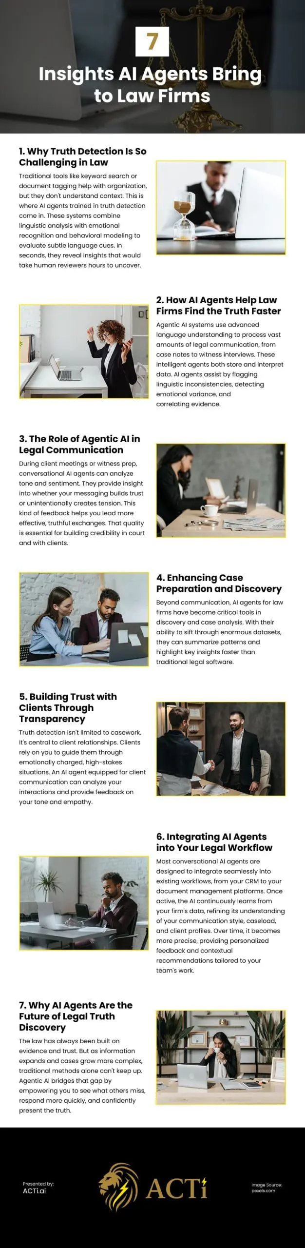 7 Insights AI Agents Bring to Law Firms 7 Insights AI Agents Bring to Law Firms Infographic