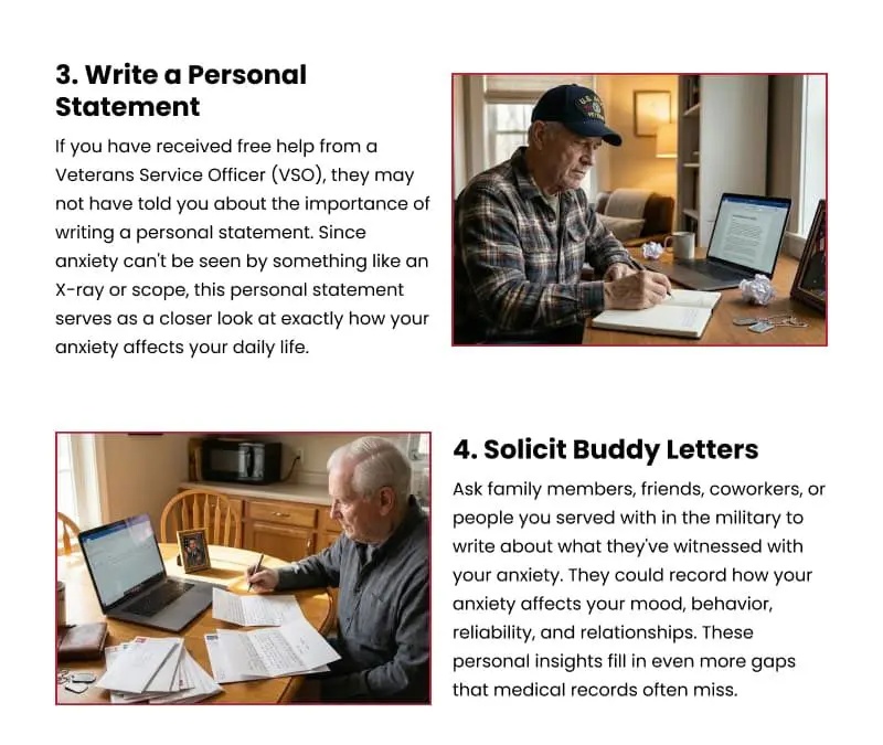 6 Key Evidence to Boost VA Anxiety Rating