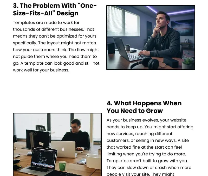 6 Pros and Cons of Relying on Website Builder Templates