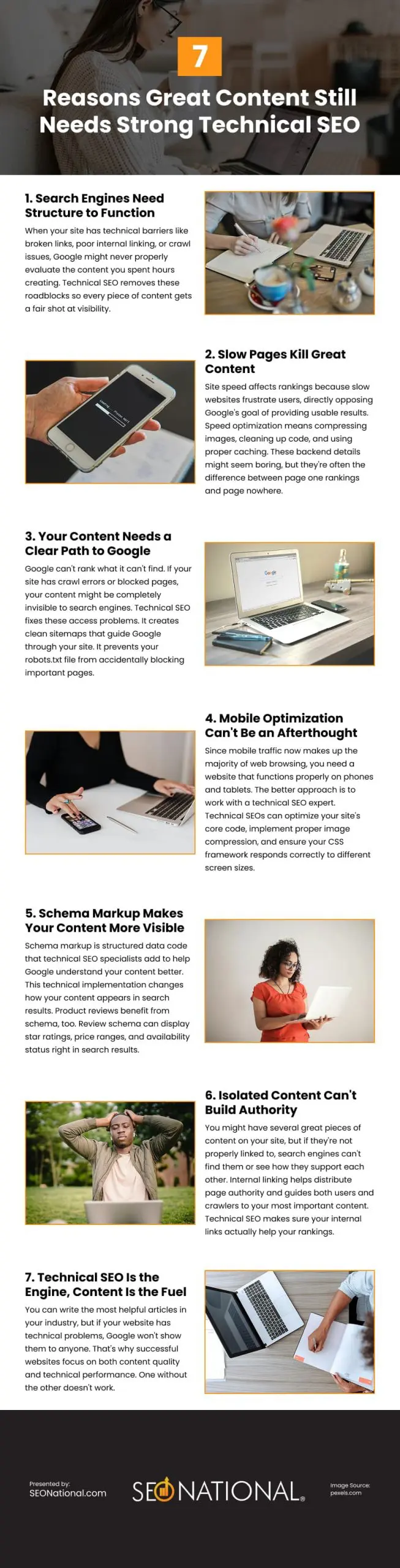 7 Reasons Great Content Still Needs Strong Technical SEO Infographic