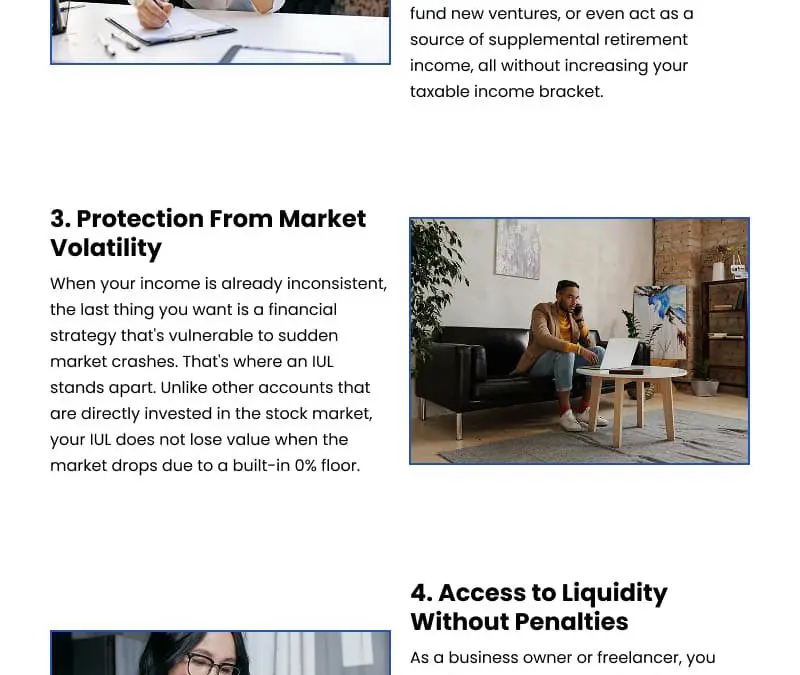 5 Reasons Self-Employed Professionals Prefer IUL LASER Funds