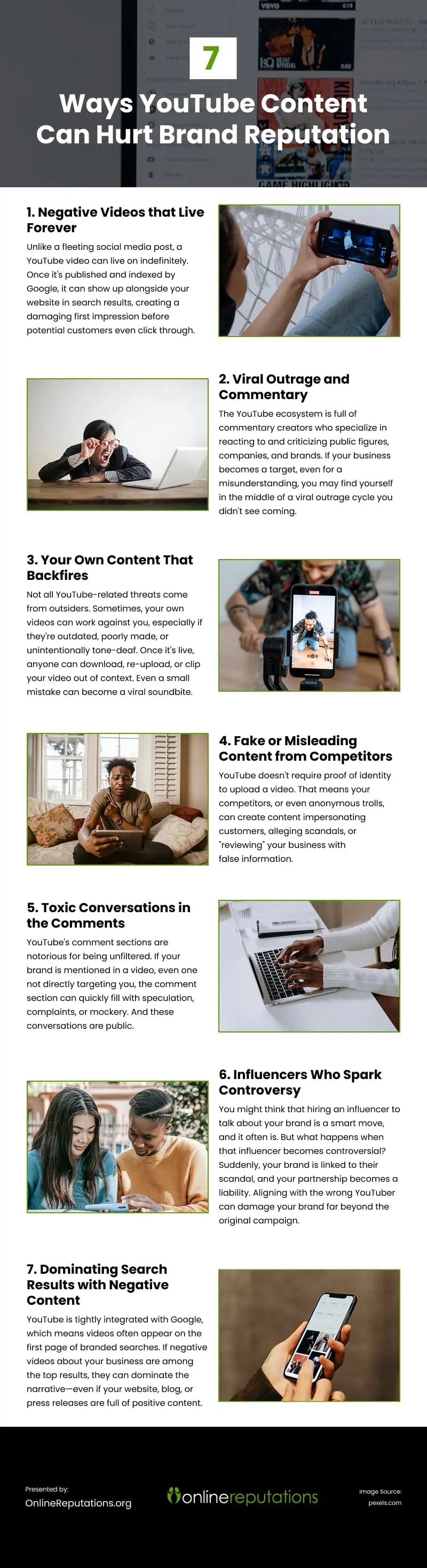 7 Ways YouTube Content Can Hurt Brand Reputation Infographic 7 Ways YouTube Content Can Hurt Brand Reputation Infographic