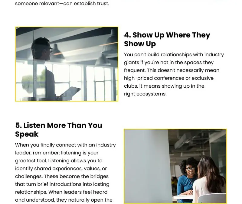 8 Smart Ways to Network with Industry Giants