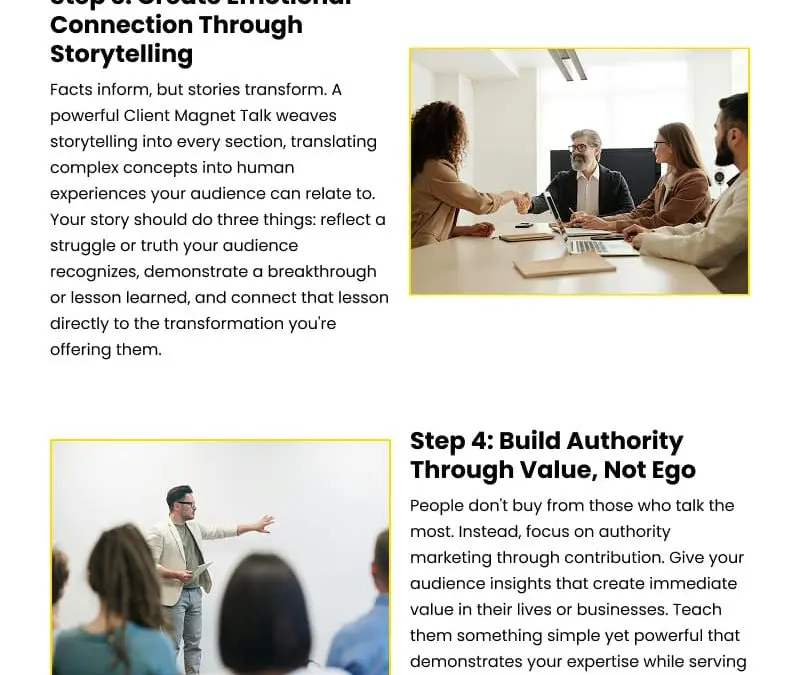 6 Steps to Build a Client Magnet Talk