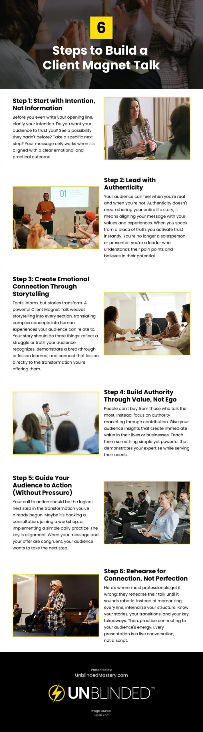 6 Steps to Build a Client Magnet Talk 6 Steps to Build a Client Magnet Talk Infographic