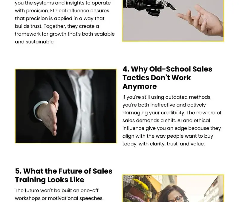 7 Ways AI and Influence Transform Sales Training