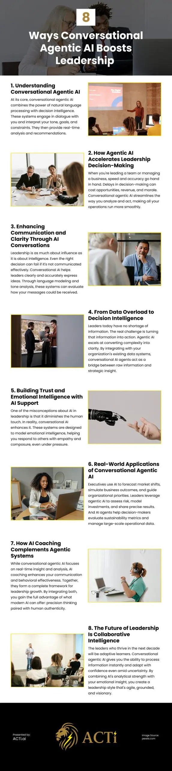 8 Ways Conversational Agentic AI Boosts Leadership 8 Ways Conversational Agentic AI Boosts Leadership Infographic