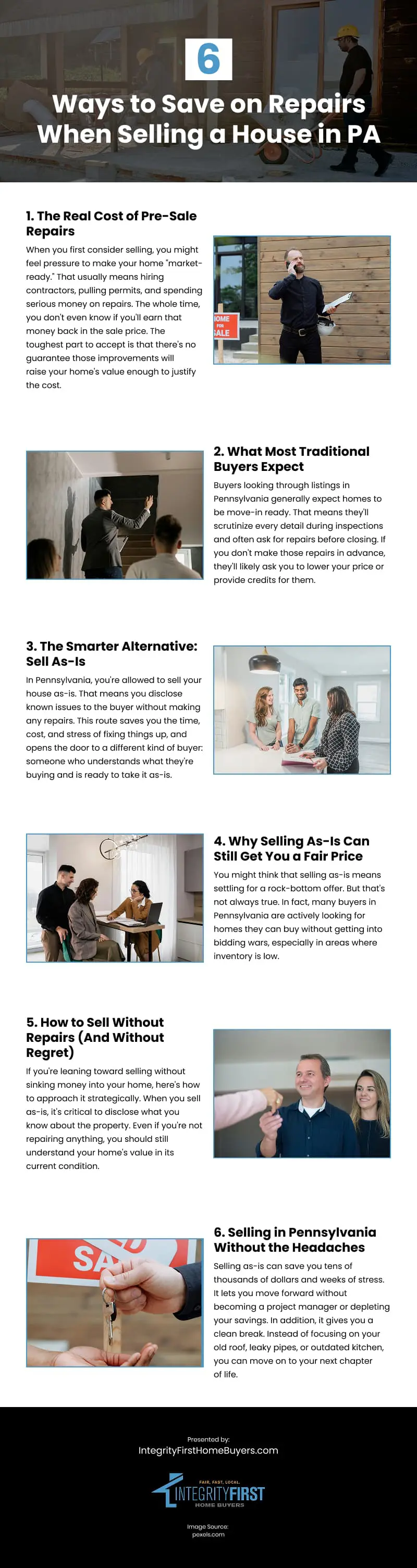 6 Ways to Save on Repairs When Selling a House in PA Infographic 6 Ways to Save on Repairs When Selling a House in PA Infographic