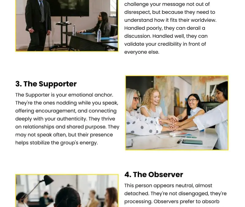 5 Archetypes in Group Influence Sessions